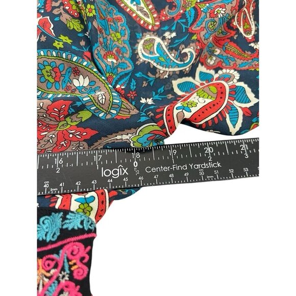 Flying Tomato Dress Womens Large Colorful Paisley Embroidered Bohemian Festival - Picture 9 of 11